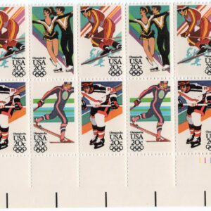 Scott #2070a (2067-2070) 1984 Winter Olympics Plate Block of 10 Stamps - MNH