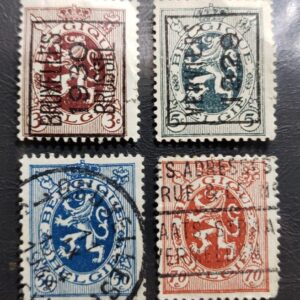 Stamp Europe Belgium 1929 A63 set of 4; #200, 201, 207, 209
