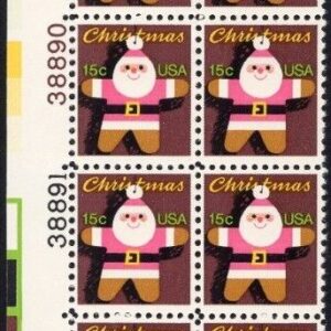 Scott #1800 Santa Claus Ornaments Plate Block of 20 Stamps - MNH PC#6