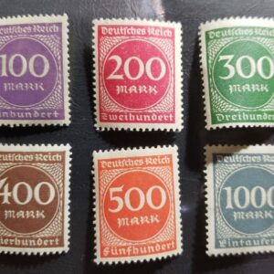 Stamp Europe Germany 1922 Numeral of Value 6 stamps MNH A35 229-234