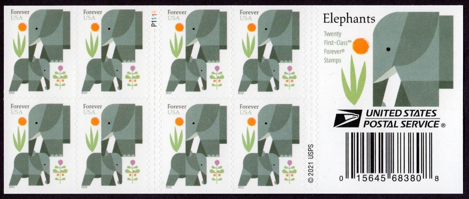 Scott #5714a Elephants Booklet of 20 Forever Stamps - MNH Genuine