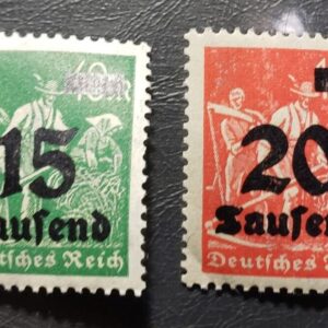 Stamp Europe Germany Farmers 1923 A29 #243 & 244