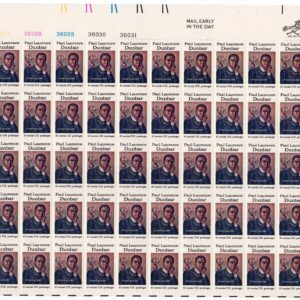 Scott #1554 Paul Lawrence Dunbar Sheet of 50 Stamps - MNH UL