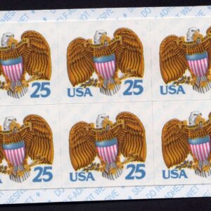Scott #2431a Eagle & Shield Booklet Pane Block of 6 Stamps - MNH Y C