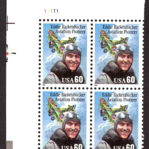 Scott #2998 Eddie Rickenbacker (Pilot) Plate Block Of 4 Stamps - MNH