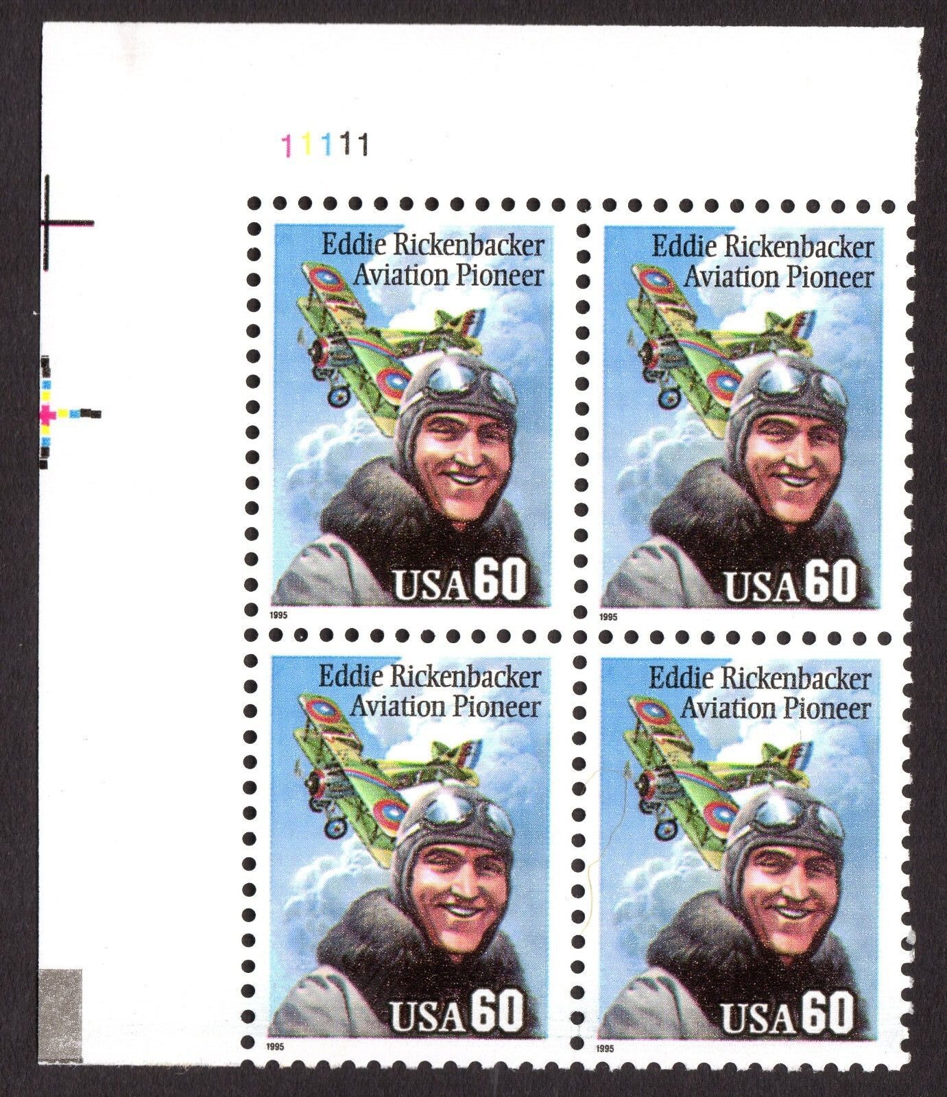 Scott #2998 Eddie Rickenbacker (Pilot) Plate Block Of 4 Stamps - MNH