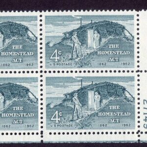 Scott #1198 Homestead Act Plate Block of 4 Stamps - MNH P#27149