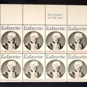 Scott #1716 Lafayette (Revolutionary War) Plate Block of 16 Stamps - MNH UR