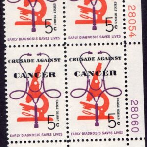 Scott #1263 Crusade Against Cancer Plate Block of 4 Stamps - MNH