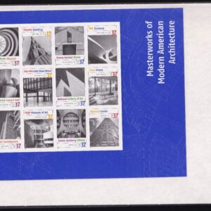 Scott #3910 Masterworks of American Architecture Sheet of 12 Stamps Sealed White