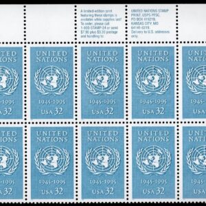 Scott #2974 United Nations Top Half Sheet of 10 Stamps - MNH