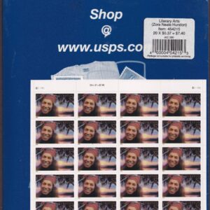 Scott #3748 Zora Neale Hurston (Literary Arts) Sheet of 20 Stamps - Sealed Blue