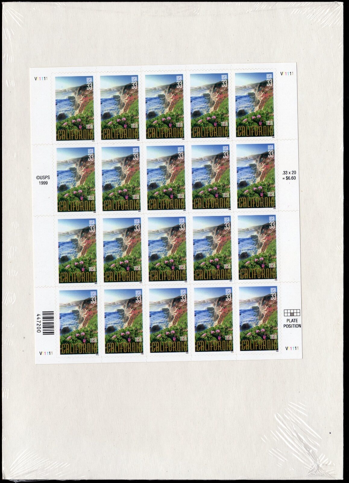Scott #3438 California Sheet of 20 Stamps - Sealed White