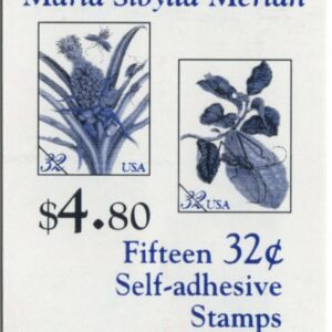 Scott #BK261 (3128b-3129b) Merian Botanical Prints Booklet of 15 Stamps - MNH