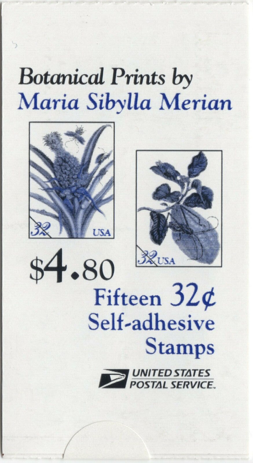 Scott #BK261 (3128b-3129b) Merian Botanical Prints Booklet of 15 Stamps - MNH