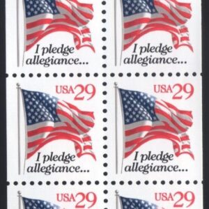 Scott #2594a Pledge Allegiance Stamp Booklet Pane of 10 Stamps - MNH LGG