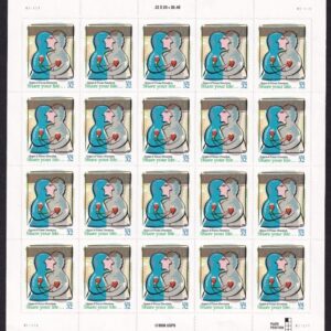 Scott #3227 Organ Donor Sheet of 20 Stamps - MNH PC#7