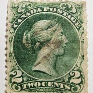 Stamp Canada 1868 "Queen Victoria" A15 #24 green used