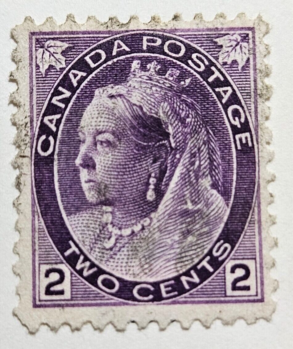 Stamp Canada 1898 "Queen Victoria" A32 #76 2c purple MLH