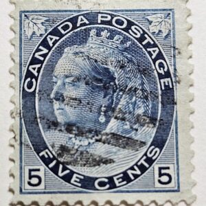 Stamp Canada 1899 "Queen Victoria" A32 #79 5c blue used