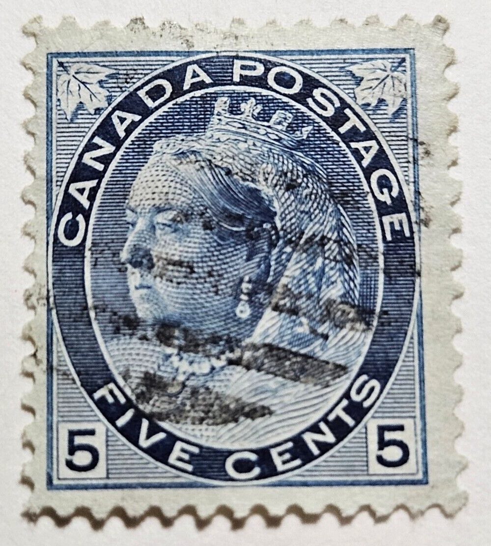Stamp Canada 1899 "Queen Victoria" A32 #79 5c blue used