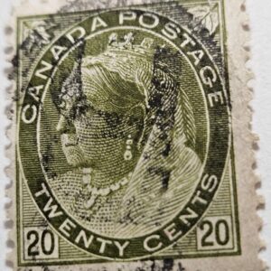 Stamp Canada 1898 "Queen Victoria" A32 #83 10c brown violet used