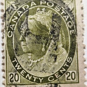 Stamp Canada 1900 "Queen Victoria" A32 #84 20c olive green used