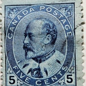 Stamp Canada 1903 "King Edward VII" A34 #91 Type II Blue used