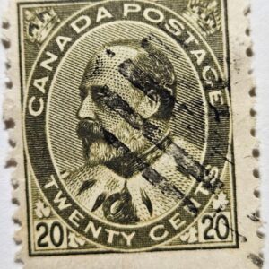 Stamp Canada 1904 "King Edward VII" A34 #94 Type II olive green used