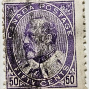 Stamp Canada 1908 "King Edward VII" A34 #95 Type II Purple used