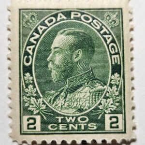 Stamp Canada 1922 "King George V" A43 #107 yellow green MLH