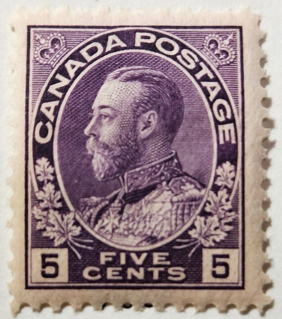 Stamp Canada 1922 "King George V" A43 #112 violet MLH