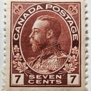 Stamp Canada 1924 "King George V" A43 #114 red brown MLH
