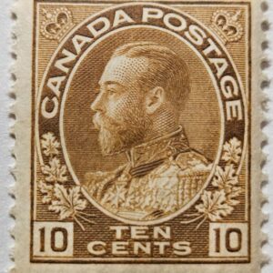 Stamp Canada 1925 "King George V" A43 #118 bistre brown MLH