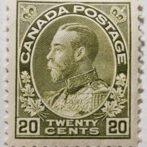 Stamp Canada 1925 "King George V" A43 #119 olive green MLH