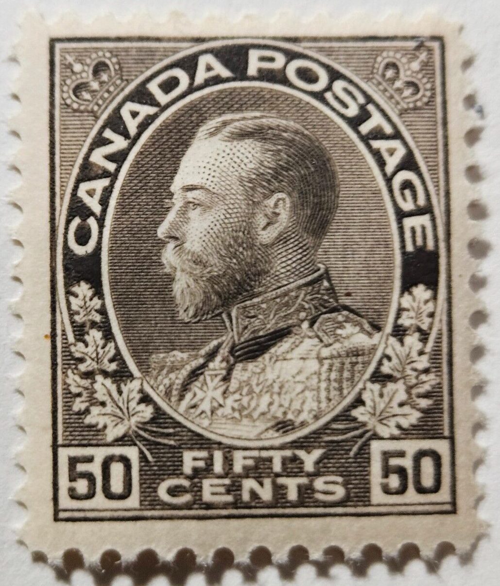 Stamp Canada 1925 "King George V" A43 #120 black brown MLH