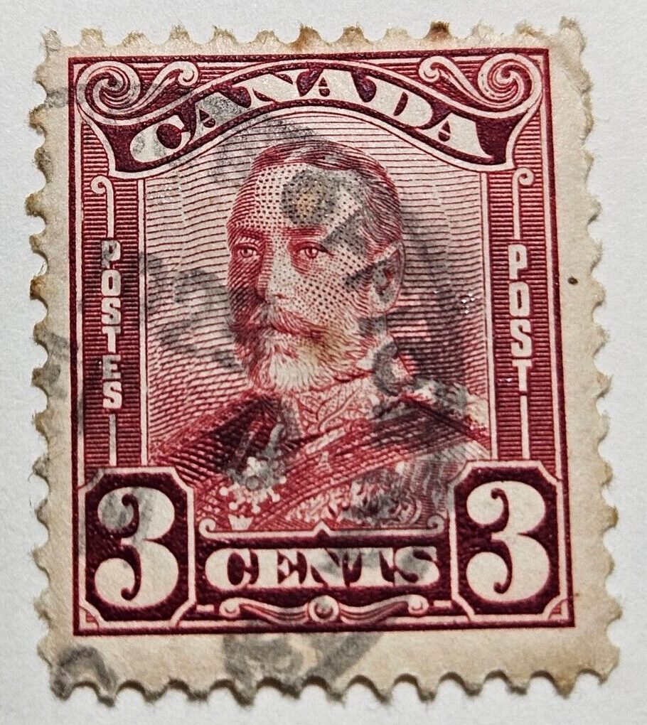 Stamp Canada 1928 "King George V" A53 #151 dark carmine used