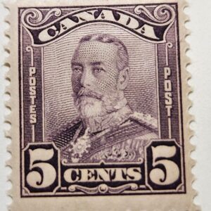 Stamp Canada 1928 "King George V" A53 #153 deep violet MLH
