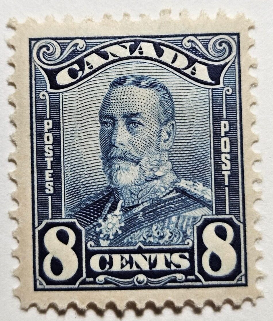 Stamp Canada 1928 "King George V" A53 #154 blue MLH
