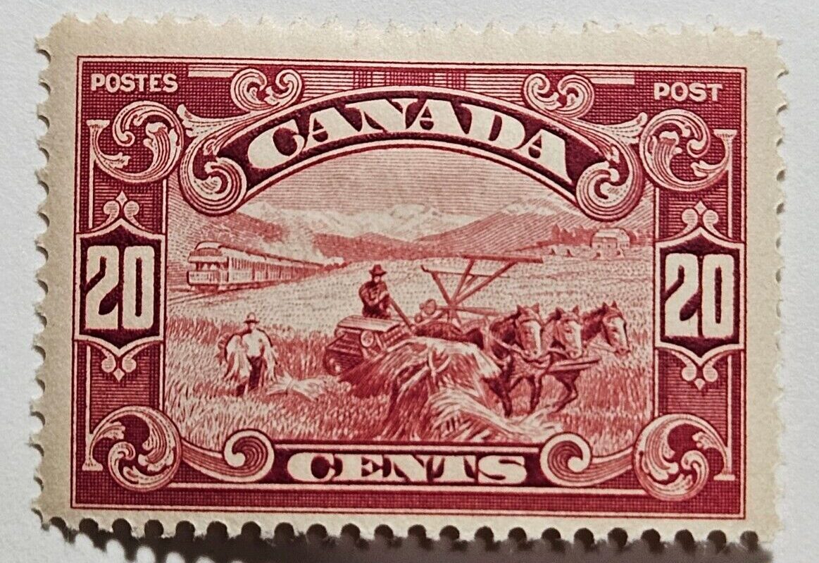 Stamp Canada 1929 "Harvesting Wheat" A56 #157 dark carmine MLH