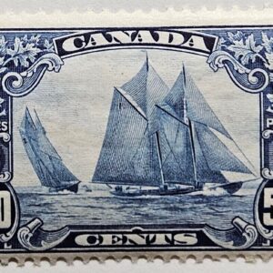 Stamp Canada 1929 Schooner "Bluenose" A57 #158 dark blue MH