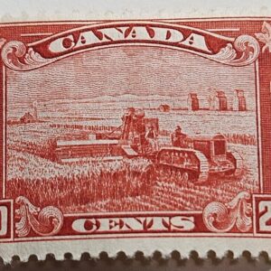 Stamp Canada 1930 Harvesting Wheat A62 #175 MLH