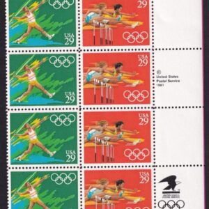 Scott #2556-2557 Summer Olympics Block of 12 Stamps - MNH