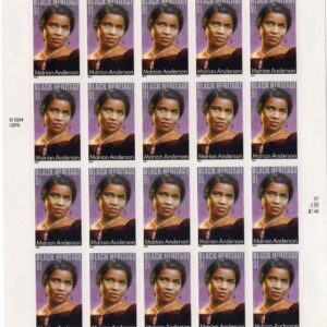Scott #3896 Marian Anderson (Black Heritage) Full Sheet of 20 Stamps - MNH