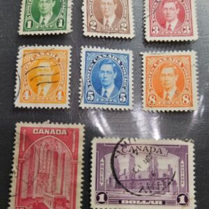 Stamp Canada Issues of 1937-38 A87 #231-236, A89 #241 & A93