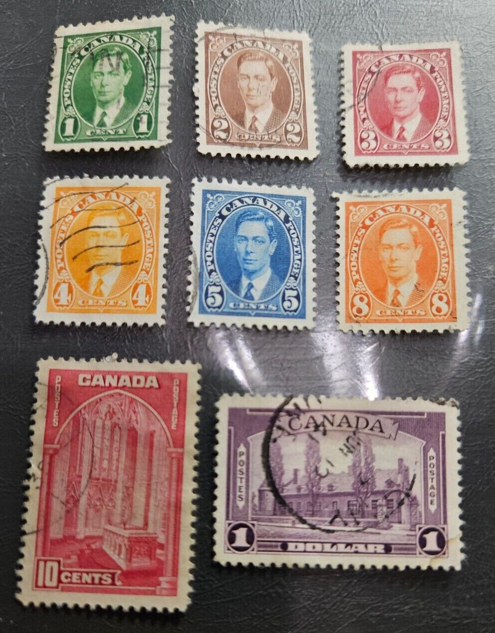 Stamp Canada Issues of 1937-38 A87 #231-236, A89 #241 & A93