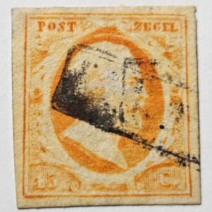 Stamp Europe Netherlands 1852 King William III A1 #3 used