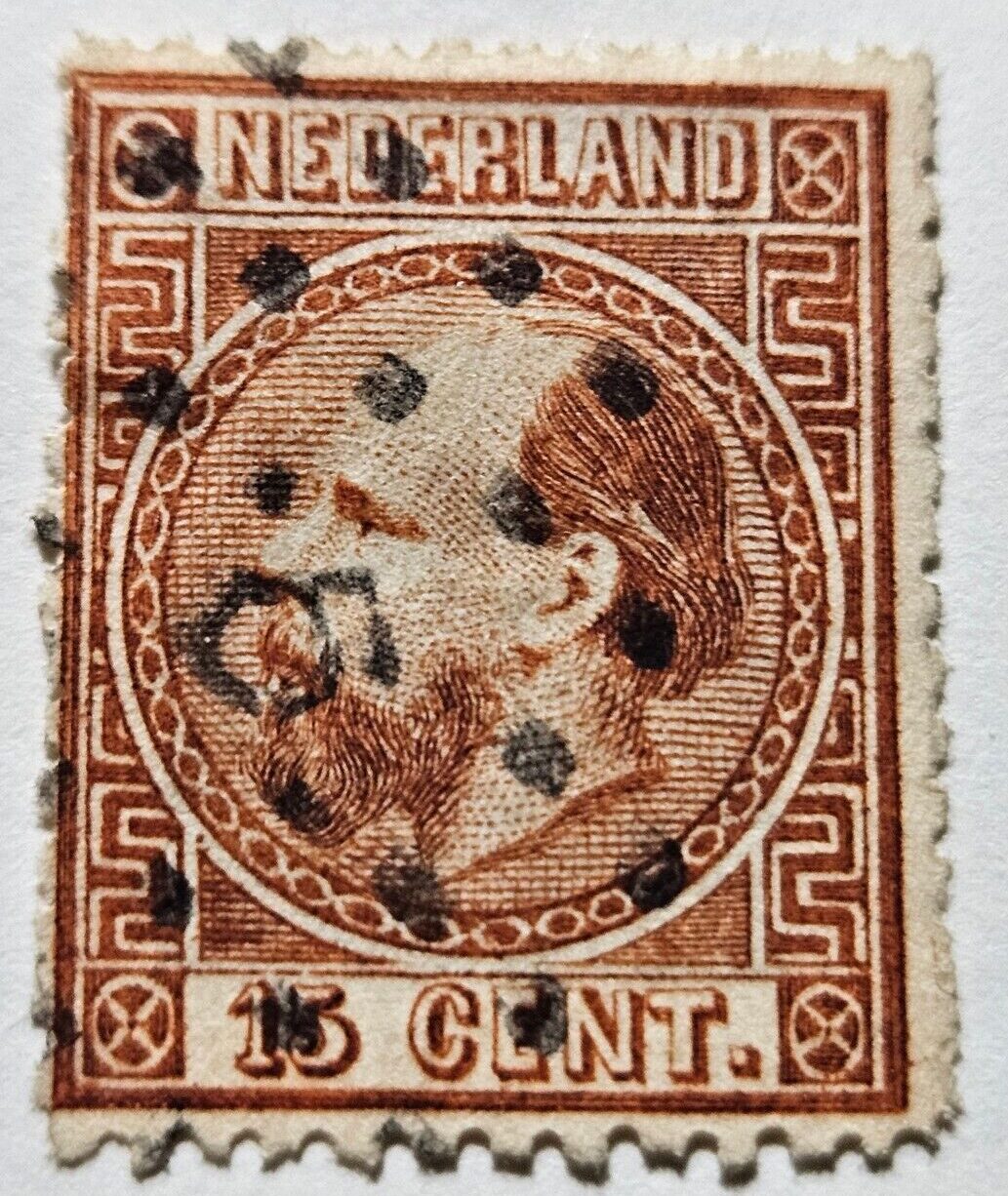 Stamp Europe Netherlands Series of 1867 King William III A3 #9 used
