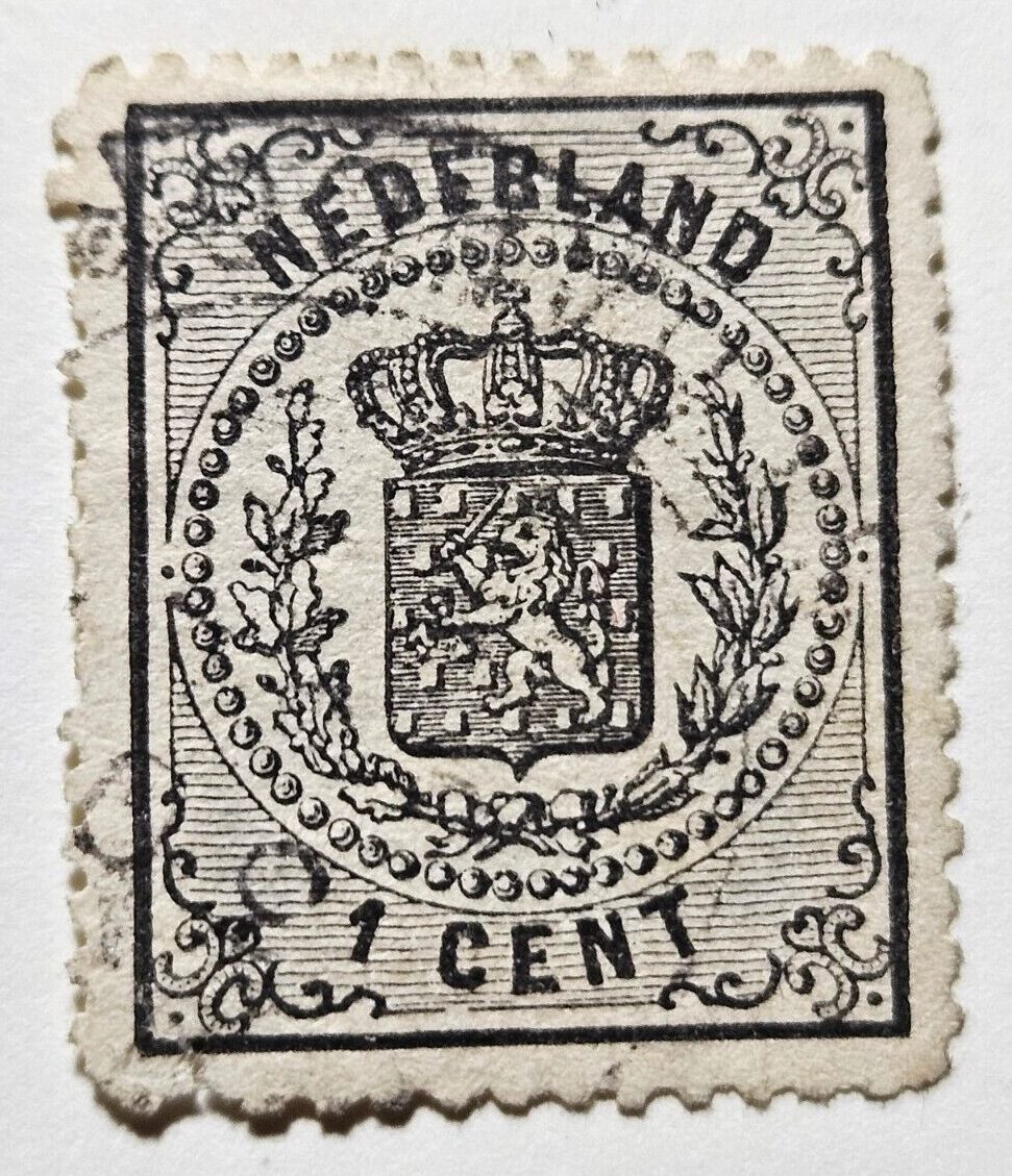 Stamp Europe Netherlands Series of 1869-71 Coat of Arms A4 #18 used