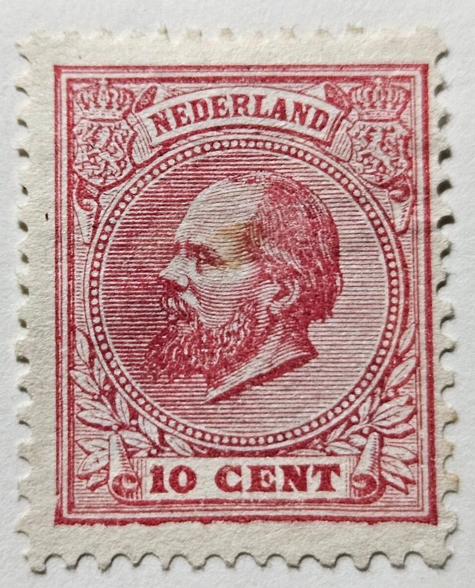 Stamp Europe Netherlands Series of 1872-88 King William III A5#25 MLH